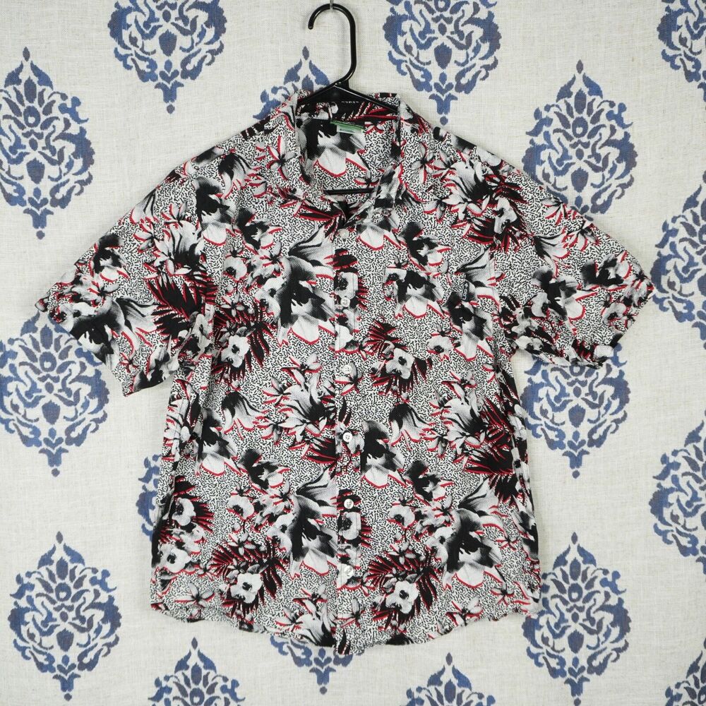 LRG Lifted Research Group Aloha Hawaiian Shirt Men’s Small Tropical Button Up